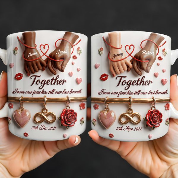 Together From Our First Kiss Infinity Symbol And Rose - Personalized Custom Coffee Mug - CPL1304_MG Together From Our First Kiss Infinity Symbol And Rose - Personalized Custom Coffee Mug - CPL1304_MG