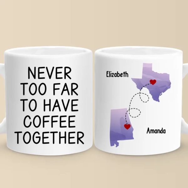 Together In Spirit, Even With A Drink Apart - Bestie Personalized Custom Mug - Christmas Gift For Best Friends, BFF, Sisters Together In Spirit, Even With A Drink Apart - Bestie Personalized Custom Mug - Christmas Gift For Best Friends, BFF, Sisters