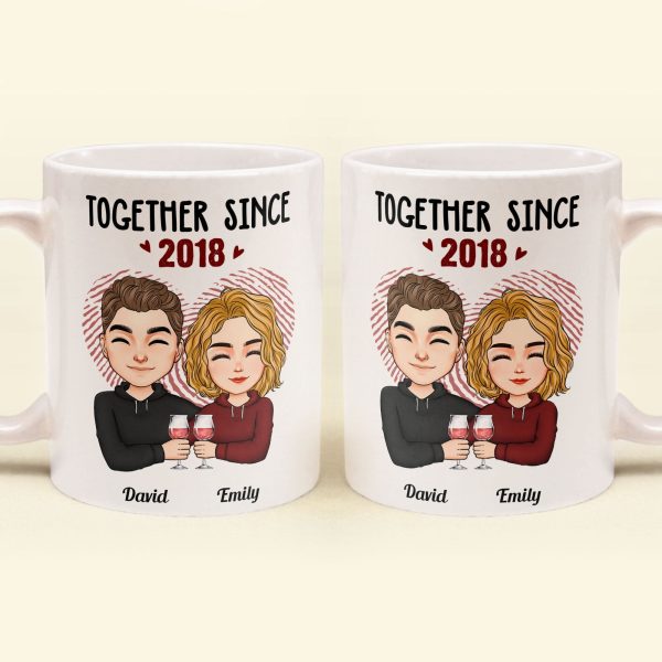 Together Since - Cartoon Couple Version - Personalized Mug Together Since - Cartoon Couple Version - Personalized Mug