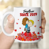 Together Since 2021 Peanut Couple - Personalized Coffee Mug - Gift For Couple, Husband Wife | GR8 NH96