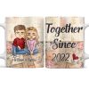 Together Since Husband Wife - Couple Gift - Personalized Custom White Edge-to-Edge Mug Together Since Husband Wife - Couple Gift - Personalized Custom White Edge-to-Edge Mug