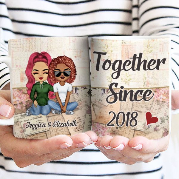 Together Since Husband Wife - Couple Gift - Personalized Custom White Edge-to-Edge Mug Together Since Husband Wife - Couple Gift - Personalized Custom White Edge-to-Edge Mug