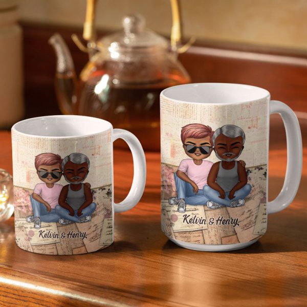 Together Since Husband Wife - Couple Gift - Personalized Custom White Edge-to-Edge Mug Together Since Husband Wife - Couple Gift - Personalized Custom White Edge-to-Edge Mug