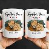 Together Since With Couple And Hearts Design - Personalized Custom Coffee Mug - CPL403_MG Together Since With Couple And Hearts Design - Personalized Custom Coffee Mug - CPL403_MG