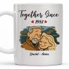 Together Since With Couple And Hearts Design - Personalized Custom Coffee Mug - CPL403_MG Together Since With Couple And Hearts Design - Personalized Custom Coffee Mug - CPL403_MG
