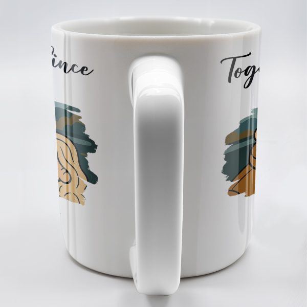 Together Since With Couple And Hearts Design - Personalized Custom Coffee Mug - CPL403_MG Together Since With Couple And Hearts Design - Personalized Custom Coffee Mug - CPL403_MG