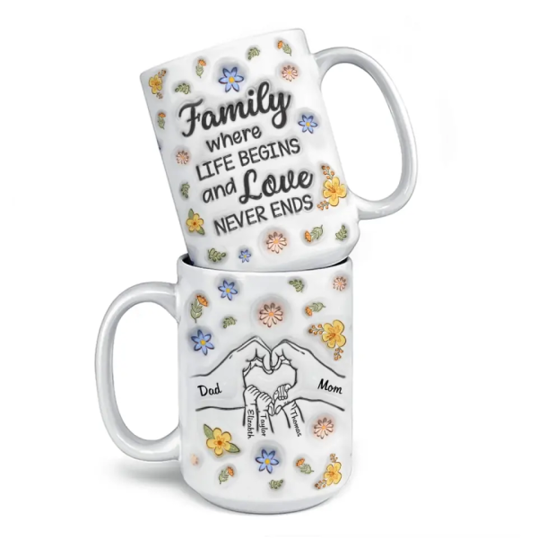 Together We Make A Family - Family Personalized Custom 3D Inflated Effect Printed Mug - Gift For Family Members Together We Make A Family - Family Personalized Custom 3D Inflated Effect Printed Mug - Gift For Family Members
