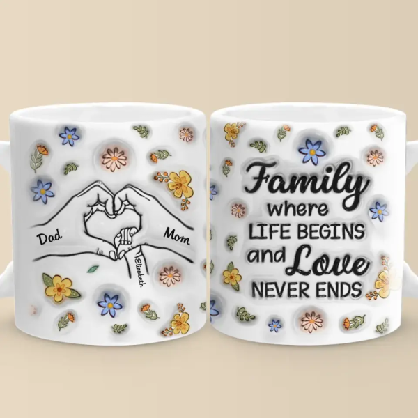 Together We Make A Family - Family Personalized Custom 3D Inflated Effect Printed Mug - Gift For Family Members Together We Make A Family - Family Personalized Custom 3D Inflated Effect Printed Mug - Gift For Family Members