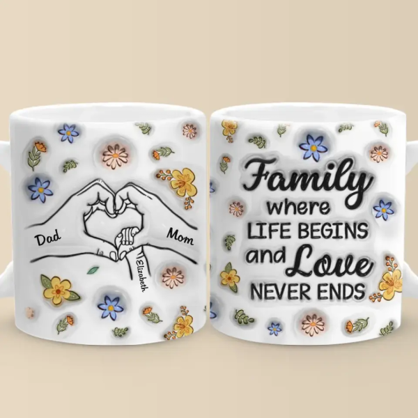 Together We Make A Family - Family Personalized Custom 3D Inflated Effect Printed Mug - Gift For Family Members Together We Make A Family - Family Personalized Custom 3D Inflated Effect Printed Mug - Gift For Family Members