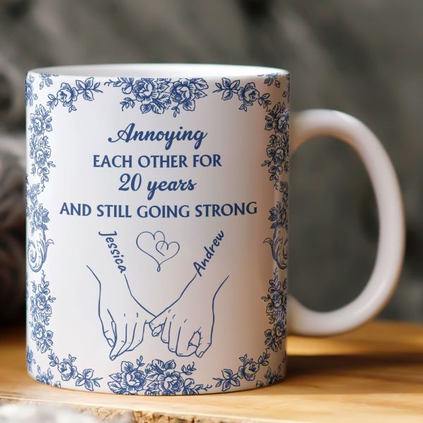 Toile De Jouy Style Annoying Each Other For Years Anniversary Gift - Personalized Mug Toile De Jouy Style Annoying Each Other For Years Anniversary Gift - Personalized Mug