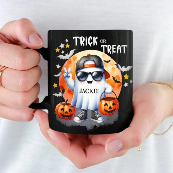 Too Cool To Be Spooky - Family Personalized Custom Black Mug - Halloween Gift For Family Members Too Cool To Be Spooky - Family Personalized Custom Black Mug - Halloween Gift For Family Members