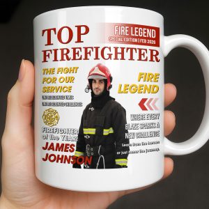 Top Firefighter The Fight For Our Service Fire Legend - Personalized Custom Coffee Mug - FIF049_MG