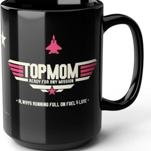Top Mom Coffee Mug, Best Mom Ever Gift for Mother, Mothers Day Birthday Christmas Gift for Mom from Daughter Son