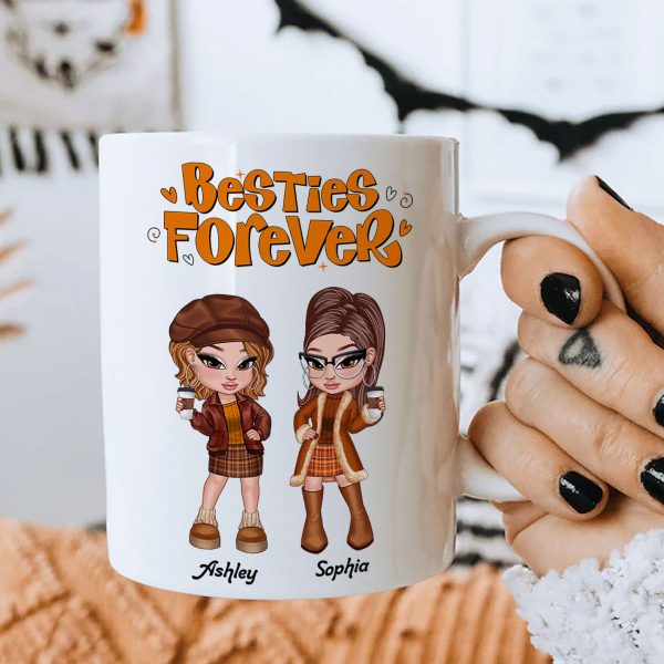 Trendy Fall Season Mug For Besties Sisters, Y2K Style