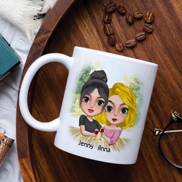 True Friendship Knows No Distance Personalized Friends Mug Gift For Sisters True Friendship Knows No Distance Personalized Friends Mug Gift For Sisters