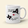 True Friendship Knows No Distance Personalized Friends Mug Gift For Sisters True Friendship Knows No Distance Personalized Friends Mug Gift For Sisters
