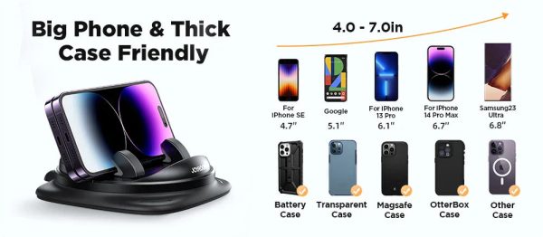 Universal Dashboard Car Phone Holder 360 Rotation Anti-Slip Universal Dashboard Car Phone Holder 360 Rotation Anti-Slip