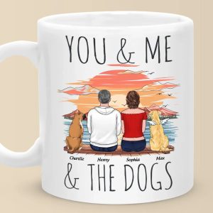 Us And Our Furry Friends - Couple Personalized Custom Mug - Gift For Husband Wife, Anniversary, Pet Owners, Pet Lovers