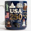 USA 250th Anniversary - Personalized White Edge-To-Edge Mug - Anniversary Gift For Patriots NL122