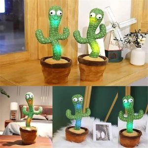 USB Electric Singing & Dancing Cactus Plush Toy - Fun Decompression Buddy