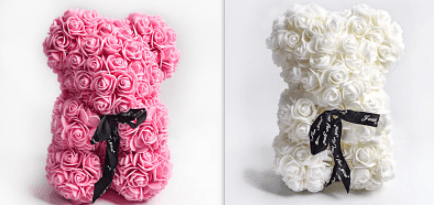 Valentine Foam Forever Rose Teddy Bear