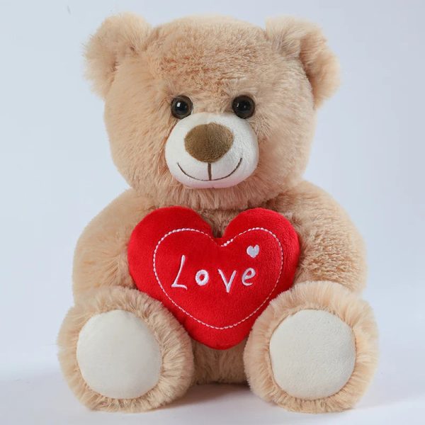 Valentine's Day Heart Teddy Bear - Soft Plush Gift for Lovers & Home Decor