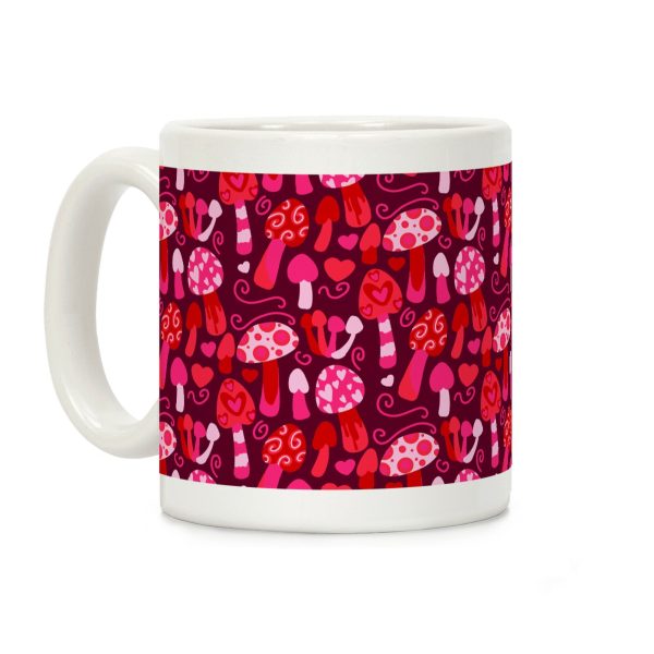 Valentine's Day Mushrooms Pattern Coffee Mug Valentine's Day Mushrooms Pattern Coffee Mug