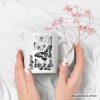 Vintage Butterfly Sketch Personalized Mug, Botanical Insect Art Nature Gift with Custom Name Vintage Butterfly Sketch Personalized Mug, Botanical Insect Art Nature Gift with Custom Name