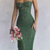 Vintage Eyelash Sweetheart Bodycon Lace Cocktail Midi Dress - Green Vintage Eyelash Sweetheart Bodycon Lace Cocktail Midi Dress - Green