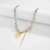 Vintage Heart Pendant Beaded Choker Necklace Vintage Heart Pendant Beaded Choker Necklace