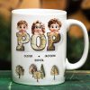 Vintage Map Grandpa Dad Title - 3D Inflated Effect Printed Mug, Personalized White Edge-to-Edge Mug Vintage Map Grandpa Dad Title - 3D Inflated Effect Printed Mug, Personalized White Edge-to-Edge Mug