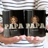 Vintage Map Papa Title - Birthday, Loving Gift For Dad, Father, Papa, Grandpa, Grandfather - Personalized Custom Black Mug Vintage Map Papa Title - Birthday, Loving Gift For Dad, Father, Papa, Grandpa, Grandfather - Personalized Custom Black Mug