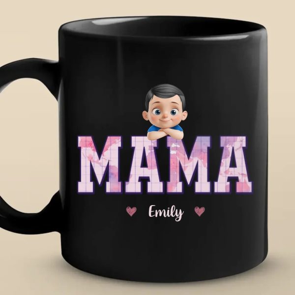 Wake Up To My World - Family Personalized Custom Black Mug - Mother's Day, Gift For Mom, Grandma Wake Up To My World - Family Personalized Custom Black Mug - Mother's Day, Gift For Mom, Grandma
