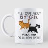 Walking Fluffy Cats Gift For Cat Lovers Personalized Mug Walking Fluffy Cats Gift For Cat Lovers Personalized Mug