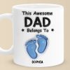 Walking Through Life With Dad - Family Personalized Custom 3D Inflated Effect Printed Mug - Father's Day, Gift For Dad, Grandpa Walking Through Life With Dad - Family Personalized Custom 3D Inflated Effect Printed Mug - Father's Day, Gift For Dad, Grandpa