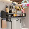 Wall-Mounted Kitchen Spice Rack Organizer Wall-Mounted Kitchen Spice Rack Organizer