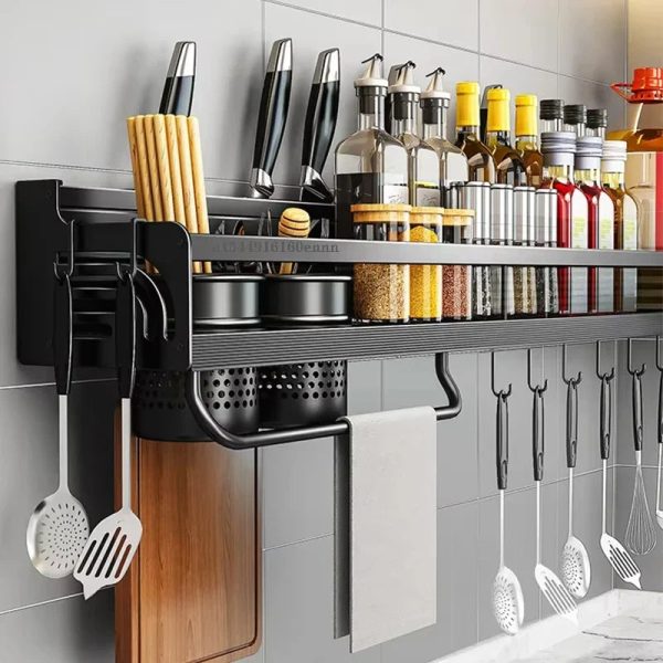 Wall-Mounted Kitchen Spice Rack Organizer Wall-Mounted Kitchen Spice Rack Organizer