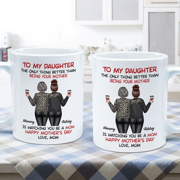Watching My Daughter Being a Mom Personalized Mug, Heartfelt 2025 Gift For Daughter Watching My Daughter Being a Mom Personalized Mug, Heartfelt 2025 Gift For Daughter