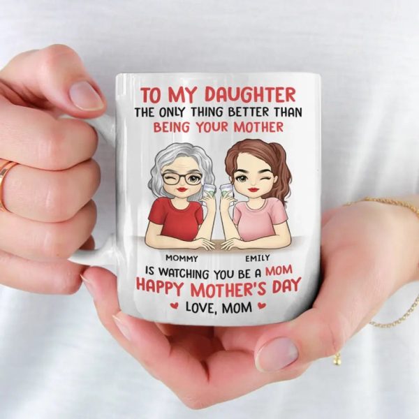 Watching You Be A Mom - Family Personalized Custom Mug - Mother's Day, Gift For Daughter Watching You Be A Mom - Family Personalized Custom Mug - Mother's Day, Gift For Daughter