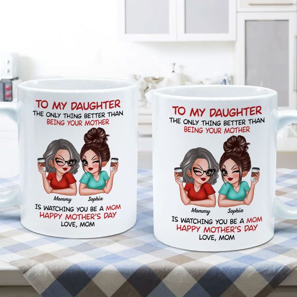 Watching You Be A Mom - Personalized Mug - Heartfelt Gift For Daughter Watching You Be A Mom - Personalized Mug - Heartfelt Gift For Daughter