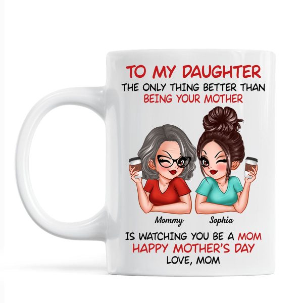 Watching You Be A Mom - Personalized Mug - Heartfelt Gift For Daughter Watching You Be A Mom - Personalized Mug - Heartfelt Gift For Daughter