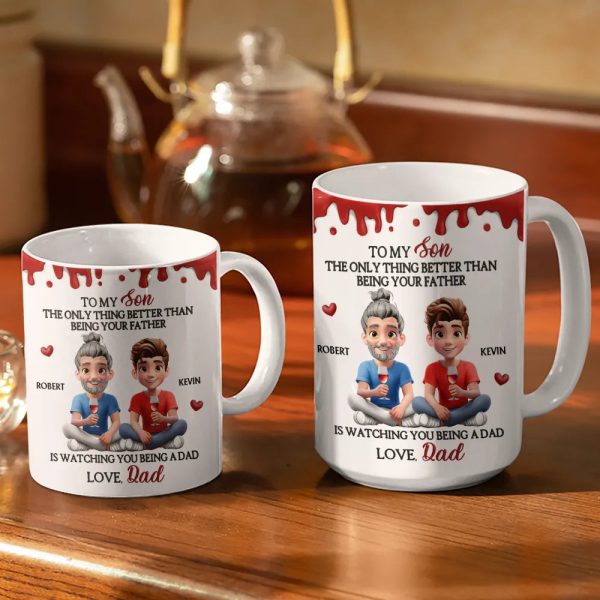 Watching You Be A Mom - Personalized White Edge-to-Edge Mug Watching You Be A Mom - Personalized White Edge-to-Edge Mug