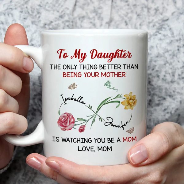Watching You Be A Mom My Daughter - Personalized Ceramic Mug - Gift For Mom, Mother | HN02 Watching You Be A Mom My Daughter - Personalized Ceramic Mug - Gift For Mom, Mother | HN02
