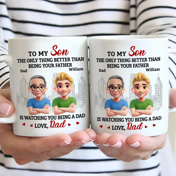 Watching You Being A Mom Dad To Daughter - Personalized Mug Watching You Being A Mom Dad To Daughter - Personalized Mug