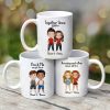 Watercolor Chibi Couple Standing Gift For Him For Her Personalized Mug