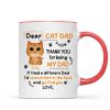 Watercolor Cute Cats Dear Cat Dad Thank You Gift For Cat Dad Cat Lovers Personalized Mug Watercolor Cute Cats Dear Cat Dad Thank You Gift For Cat Dad Cat Lovers Personalized Mug