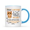 Watercolor Cute Cats Dear Cat Dad Thank You Gift For Cat Dad Cat Lovers Personalized Mug Watercolor Cute Cats Dear Cat Dad Thank You Gift For Cat Dad Cat Lovers Personalized Mug