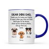 Watercolor Cute Dogs Dear Dog Dad Gift Personalized Mug Watercolor Cute Dogs Dear Dog Dad Gift Personalized Mug