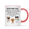 Watercolor Cute Dogs Dear Dog Dad Gift Personalized Mug Watercolor Cute Dogs Dear Dog Dad Gift Personalized Mug