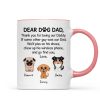 Watercolor Cute Dogs Dear Dog Dad Gift Personalized Mug Watercolor Cute Dogs Dear Dog Dad Gift Personalized Mug